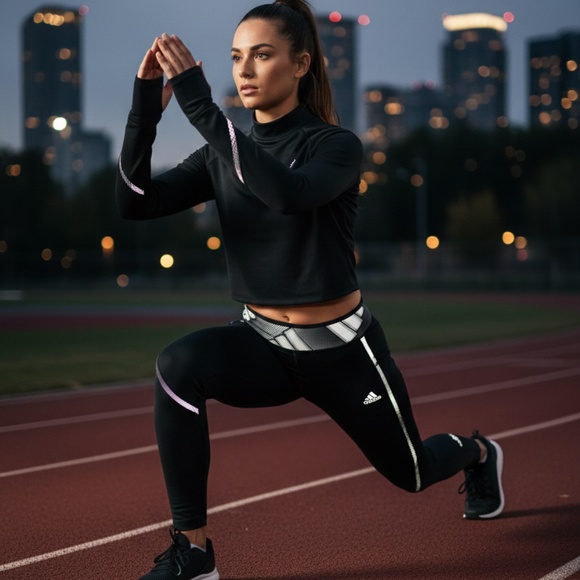 🏃♀️ Elite Adidas Performance Training Leggings L 🏃♀️ - Picture 1 of 6
